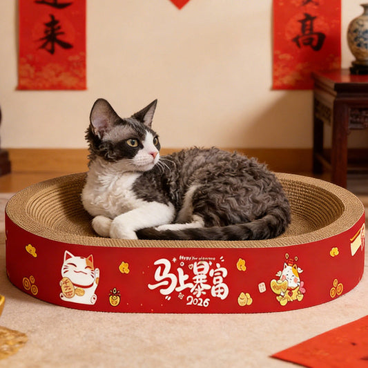 Cat scratching post, cat nest elliptical deepening, integrated scratch resistance, wear-resistant, non-crumb cat paw board, cat claw grinding artifact, cat scratching basin