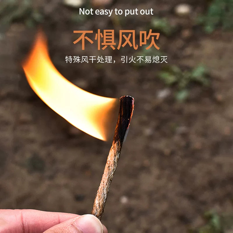 Outdoor camping, picnics, barbecue supplies, igniting items, fuse ropes, beeswax hemp ropes, fire starters, survival supplies