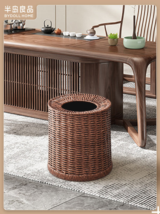High-end tea room, tea art trash can, household imitation rattan bedroom, living room, homestay, office building, office, hotel, commercial