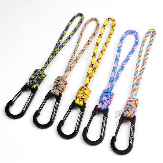 Namkabaw outdoor multi-functional hook wire quick hanging wrist hook paracord keychain anti-loss lanyard