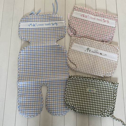 Baby ramie trolley mat, newborn baby summer safety seat, Ji Bingsi stroller cushion breathable and universal