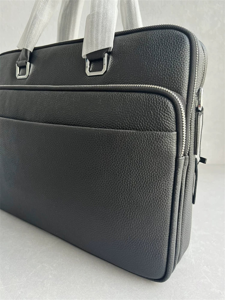 Export foreign trade high quality men's briefcase top layer cowhide horizontal large capacity business handbag computer bag for men