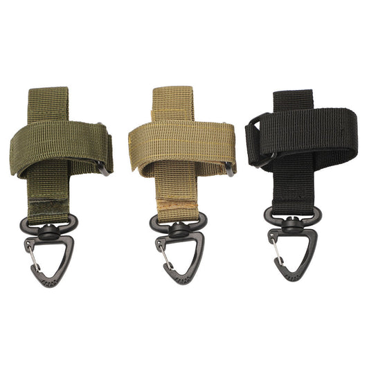 Outdoor Tactical Multifunctional Glove Hook Hiking Bag Rope Strapping Buckle Molle System Accessory Extension