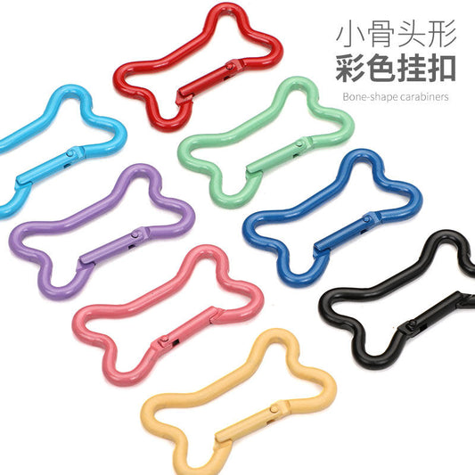 Bone-shaped carabiner, backpack buckle, attachment ring, small buckle, multi-functional accessory hook, accessory buckle