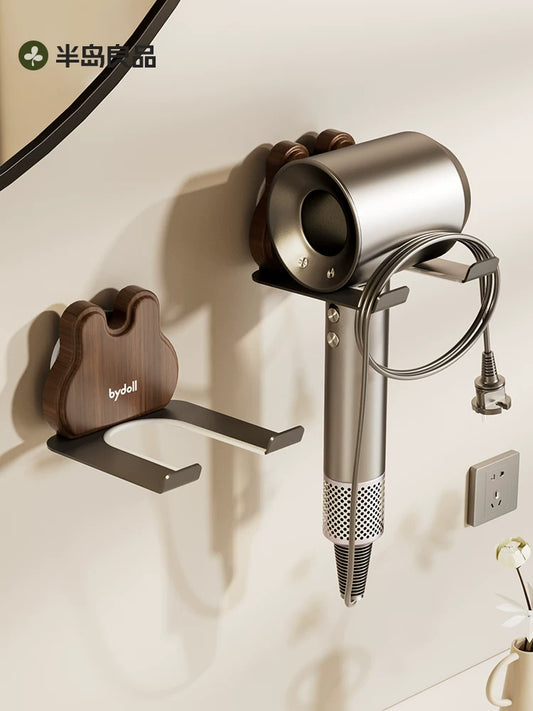 Bathroom suction cup, hair dryer bracket, wall mount, bathroom hair dryer, non-perforated storage rack, special hanging shelf for hair dryers