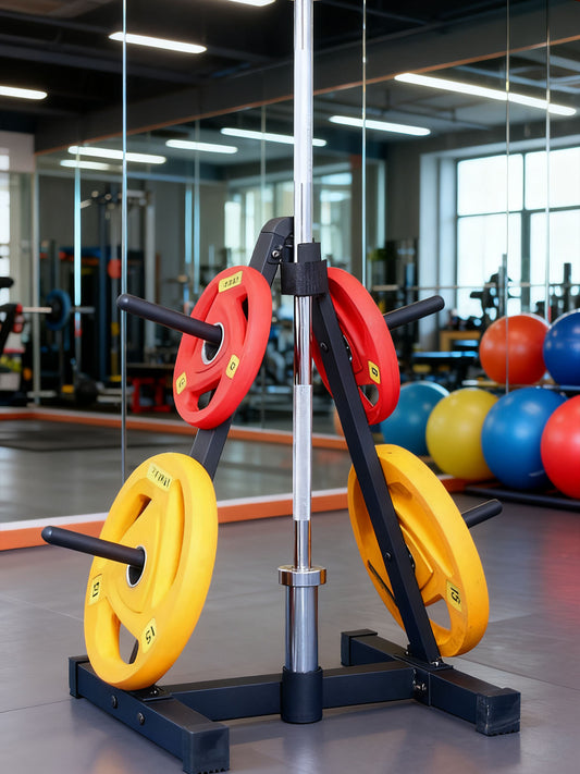 Barbell Plate Storage Rack, Household Dumbbell Plate Placement Hanging Shelf, Barbell Bar Olympian Pole Storage, Storage and Storage Cart Equipment Rack