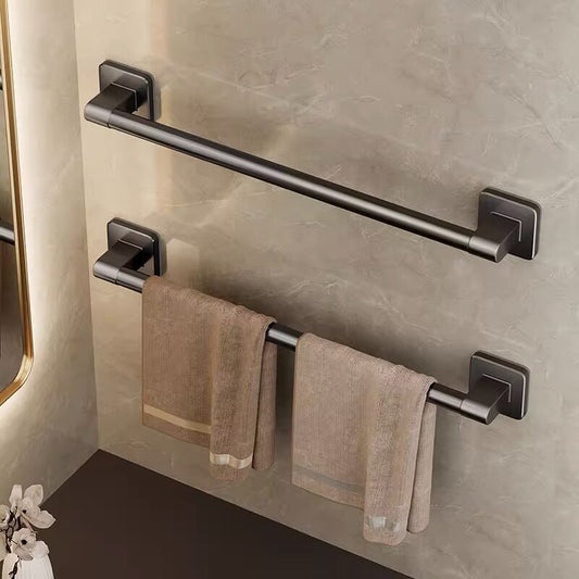 Modern Minimalist Towel Rack Single Pole Bathroom No Punching Aluminum Alloy Wall Mounted Towel Bar Rack Toilet Hanger