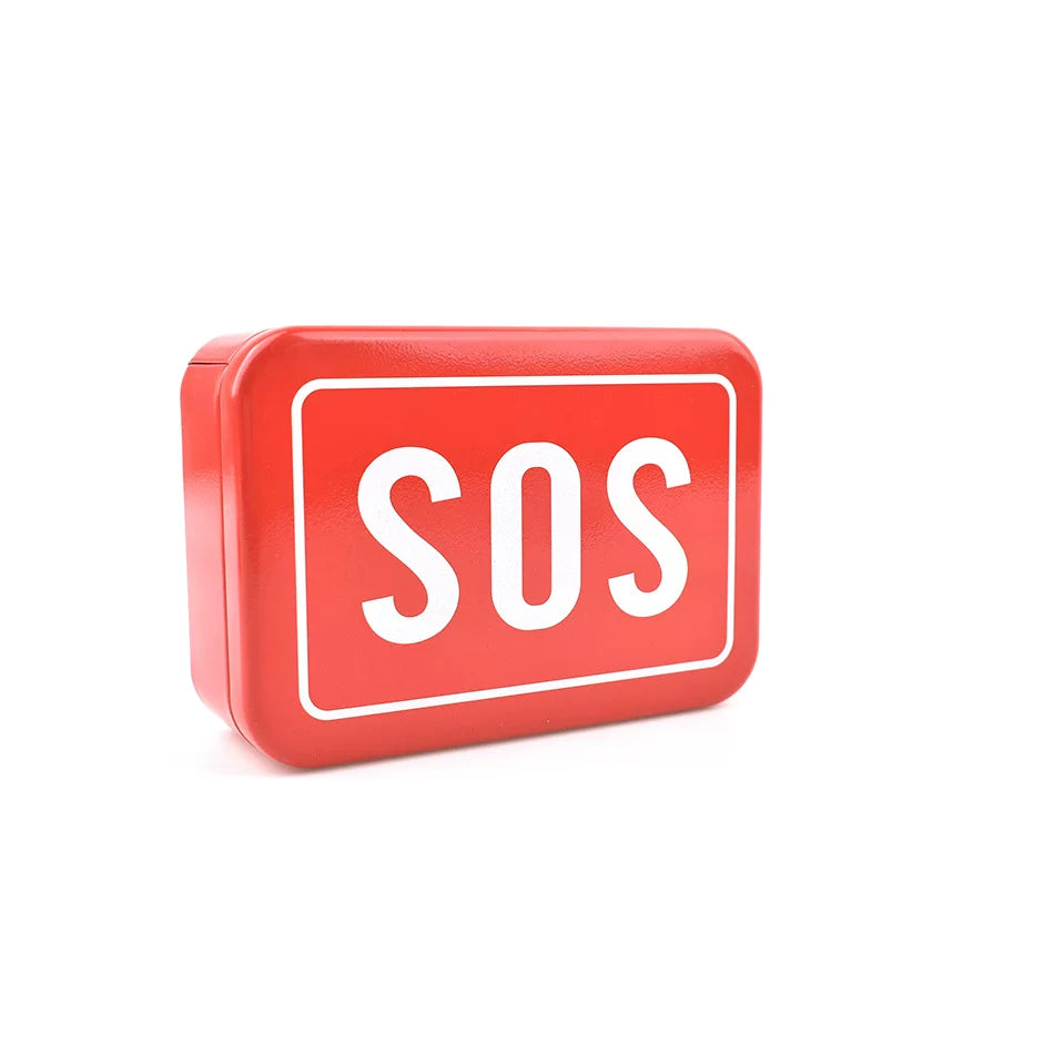SOS life-saving box, survival iron box, outdoor survival supplies, tool storage box, metal pill box, emergency kit, first aid box