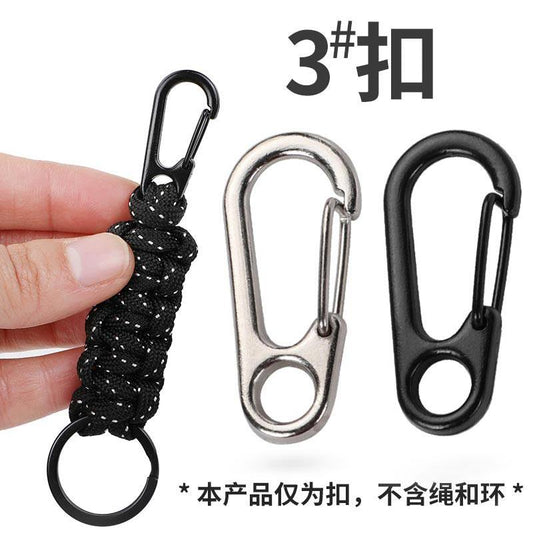 No. 3 mini carabiner small quick hanging spring buckle zinc alloy puppy buckle EDC rope connection buckle fast hook
