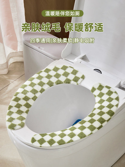 Toilet seat mat household winter toilet mat waterproof paste horse cover all seasons universal autumn and winter toilet washer