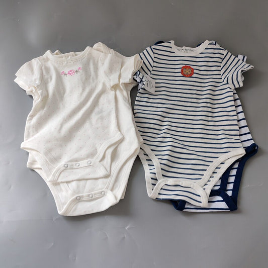 little me baby men's and women's pure cotton short sleeve shoulder buckle bag fart ha clothes crawling jumpsuit 12-24M