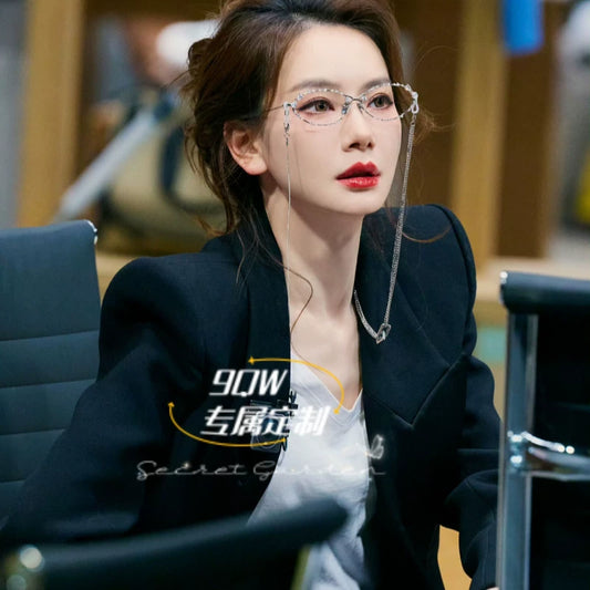 9QW self-made star same style of non-fading glasses chain halterneck fashion men and women couple high-end sense versatile trendy personality