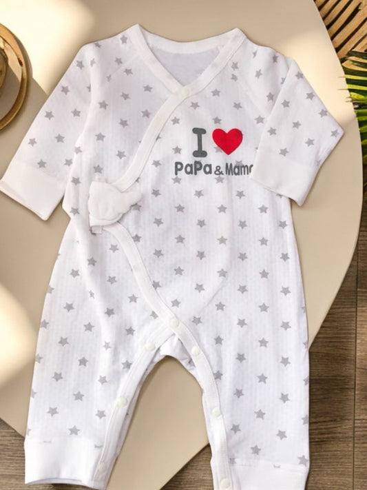 ilovepamama newborn baby bodysuit spring and autumn thin boneless base jacket pure cotton ha coat to wear summer