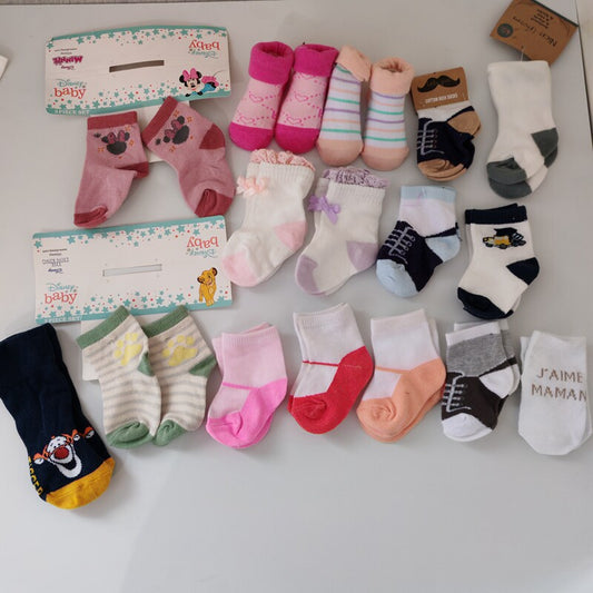 Spring and autumn 0-6 months infants and young children baby products accessories socks newborn baby socks warm socks single double pack