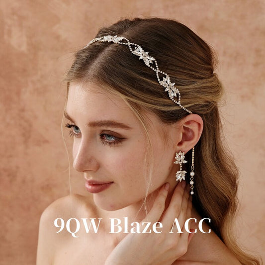 Niche ins style, pure handmade light luxury fringe rhinestone hair accessories, earrings, women's high-end dinner party eye-catching accessories