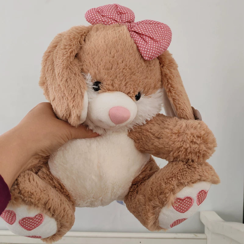 Original DORE Cute Pink Bear Rabbit Plush Doll Comforting Droppy Rabbit Plush Toy Sleeping Gift