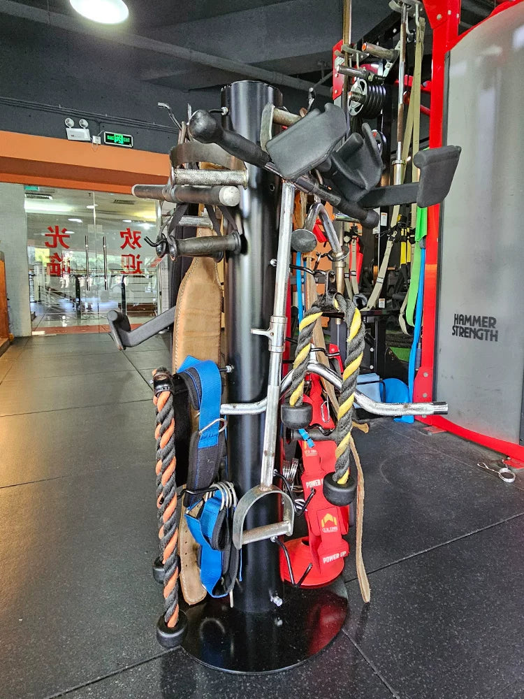 Gym handle storage rackPersonal training gadget gantry accessories high pull-down grip equipment storage shelf