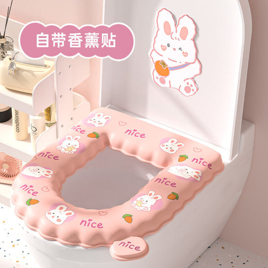Waterproof toilet seat washer summer all seasons universal washable toilet toilet mat sticker type 2026 new model