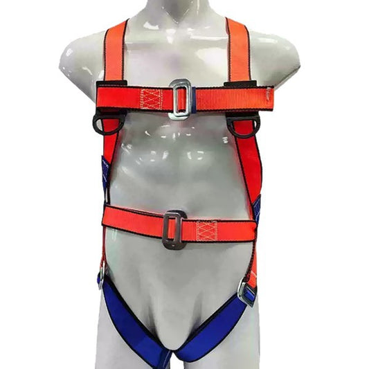 Double large hook harness, full body five-point climbing aerial work harness, outdoor buffer rope harness set