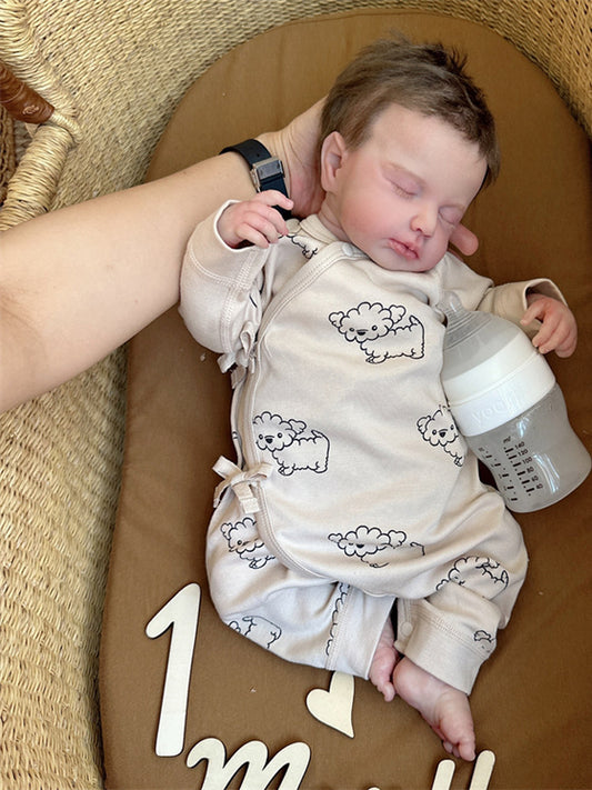 ins wind newborn baby clothes A pure cotton 0 one March boys and girls baby full moon long sleeve jumpsuit Ha Yi autumn