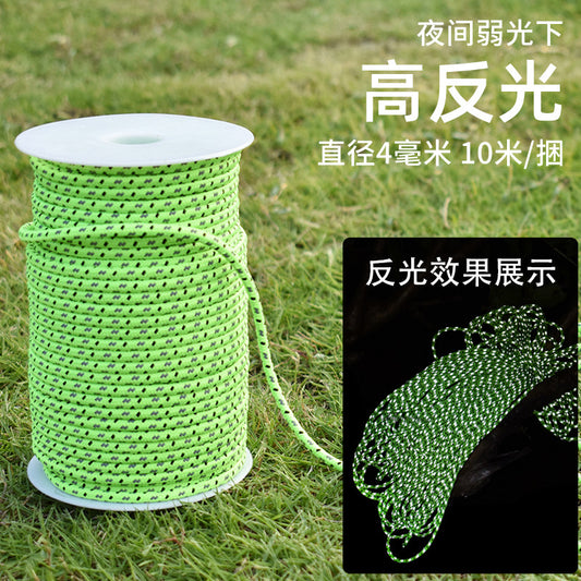 Outdoor camping, high-density multi-functional umbrella rope, reflective rope, warning tent, canopy rope, fishing, windproof rope, clothesline