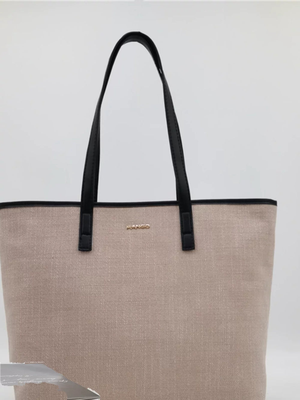 Niche design canvas tote bag for commuting to work, large capacity shoulder bag, summer light casual hand-held women's bag