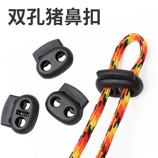 Umbrella rope bracelet adjustment buckle bracelet fixed rope buckle wearing rope buckle flat pig nose buckle