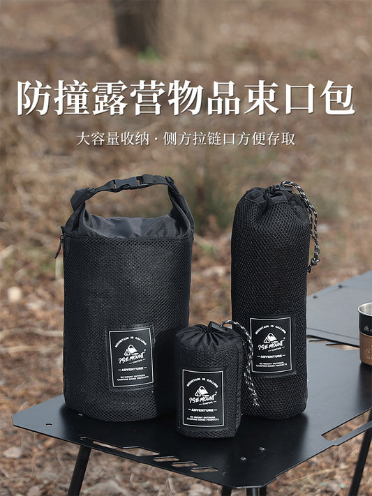 ISEMOUNT CAMPING EQUIPMENT STORAGE BAG, PORTABLE SUNDRIES BAG, MULTI-PURPOSE CARRY-ON KETTLE, LAMPS, TABLEWARE STORAGE BAG