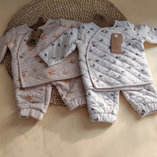 Meidan DS home ~ newborn baby clothes 0-3 months baby monk clothes padded warm autumn clothes newborn tops