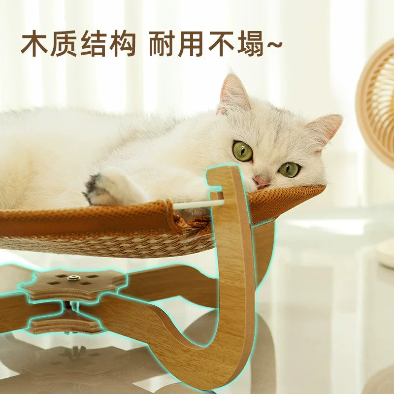 Cat kennel mat cat bed summer cat hammock pet kennel dog kennel summer ice nest can be dismantled and washed litter pet supplies
