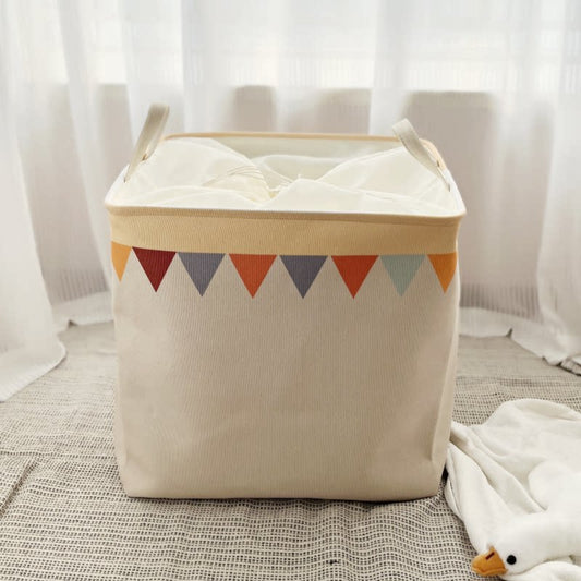 Fabric storage box, clothes organizer, cotton quilt storage bag, wardrobe storage basket, home dormitory clothing storage basket