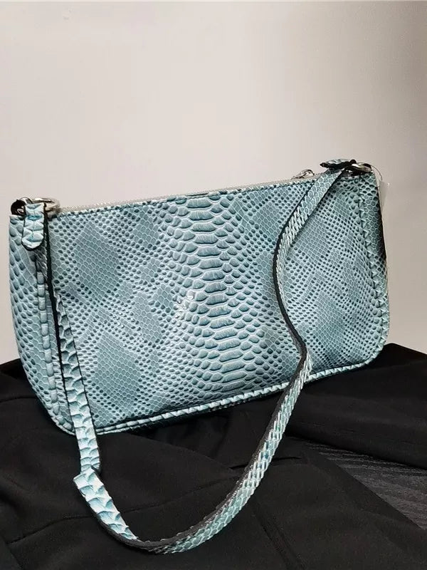 Slight flaws Spain order niche design armpit bag snake print women's bag fashion versatile shoulder bag baguette handbag