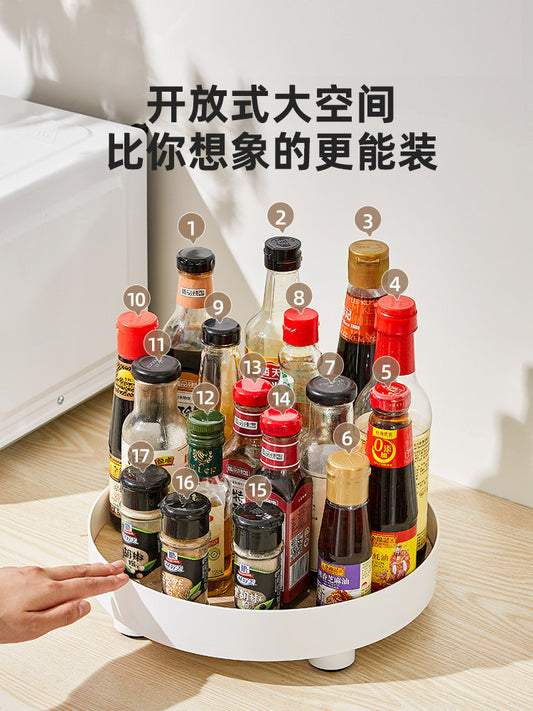 Rotating seasoning rack kitchen 360-degree special sauce and vinegar storage box household seasoning supplies artifact