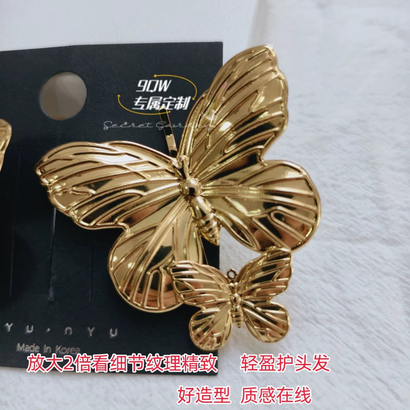 9QW European and American niche design, light butterfly clip, new side clip, bridesmaid, fairy accessories, hairpin headdress