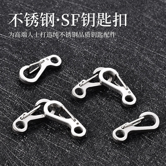 Mini key hook car parts key chain head key ring metal creative gift outdoor paracord buckle hook