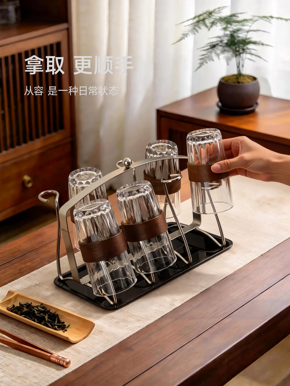 Peninsula BESCO stainless steel tabletop upside down draining cup holder storage rack storage rack teacup medieval style shelf for home use