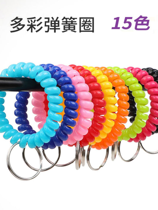 Thickened plastic head rope, bathroom locker, telephone line, keychain, hangtag bracelet, hair ring, anti-spring ring