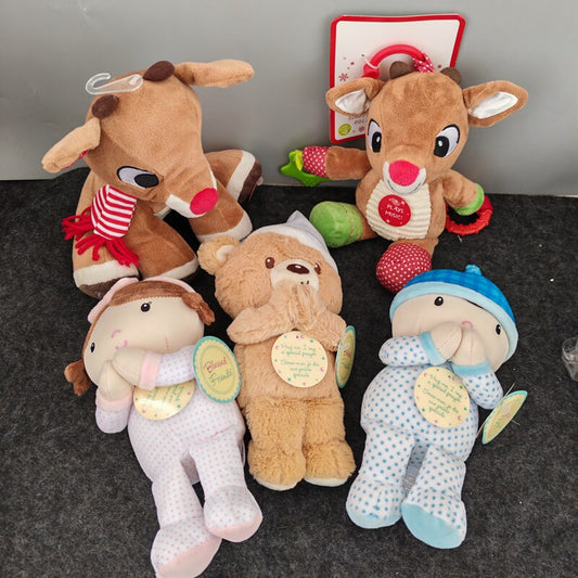 German tail order spoiled doll multifunctional music soothing bed bell Christmas fawn bed hanging plush toy doll