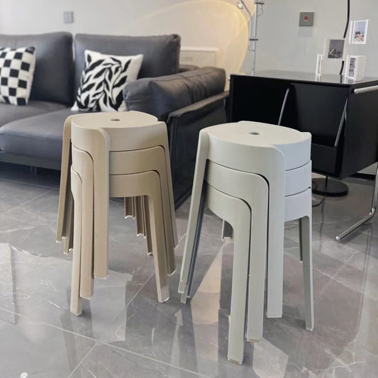 Extra thick cyclone stool for home living room stool can be stacked with modern simple round stool plastic high stool dining table chairs