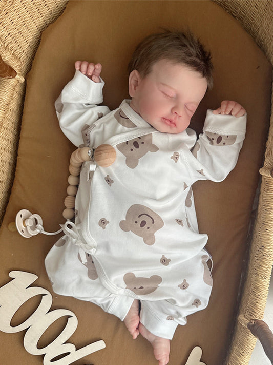 Newborn baby clothes spring and autumn pure cotton jumpsuits 0 one March Ha Yi two months male and female baby 66 size crawling clothes