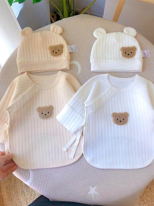 Fetal clothes, newborn baby, autumn and winter cotton, 0 1 3 months, baby half-back clothes, delivery room, newborn thermal clothing A category