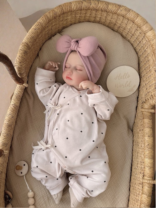 Newborn 0-3 months baby clothes spring and autumn cotton boneless onesies, male and female baby crawling clothes, base layer A