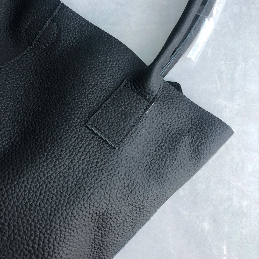 Genuine leather top layer cowhide large-capacity simple tote bag fashionable and versatile, can hold a shopping bag, soft leather shoulder bag