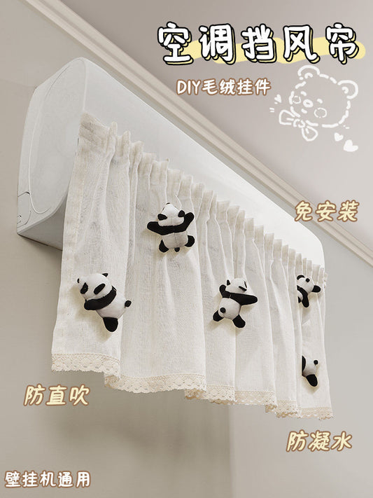 Air conditioning windshield anti-direct blow baby universal windshield cotton linen wind deflector does not need to be installed air conditioning windshield dust cover
