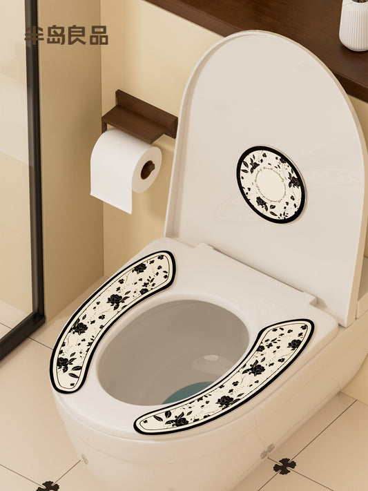 Antibacterial toilet mat 2026 new toilet seat waterproof patch mat for all seasons universal summer adhesive toilet ring