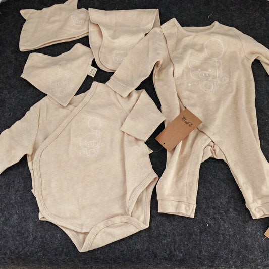NetEase Yan Xuan Light Card Newborn Baby Set 3-Piece Summer Cotton Crawler Suit with Hat Sweat Towel