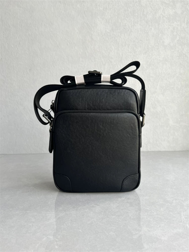 Foreign trade export order high quality new men's shoulder crossbody bag genuine leather top layer cowhide casual trendy men's bag
