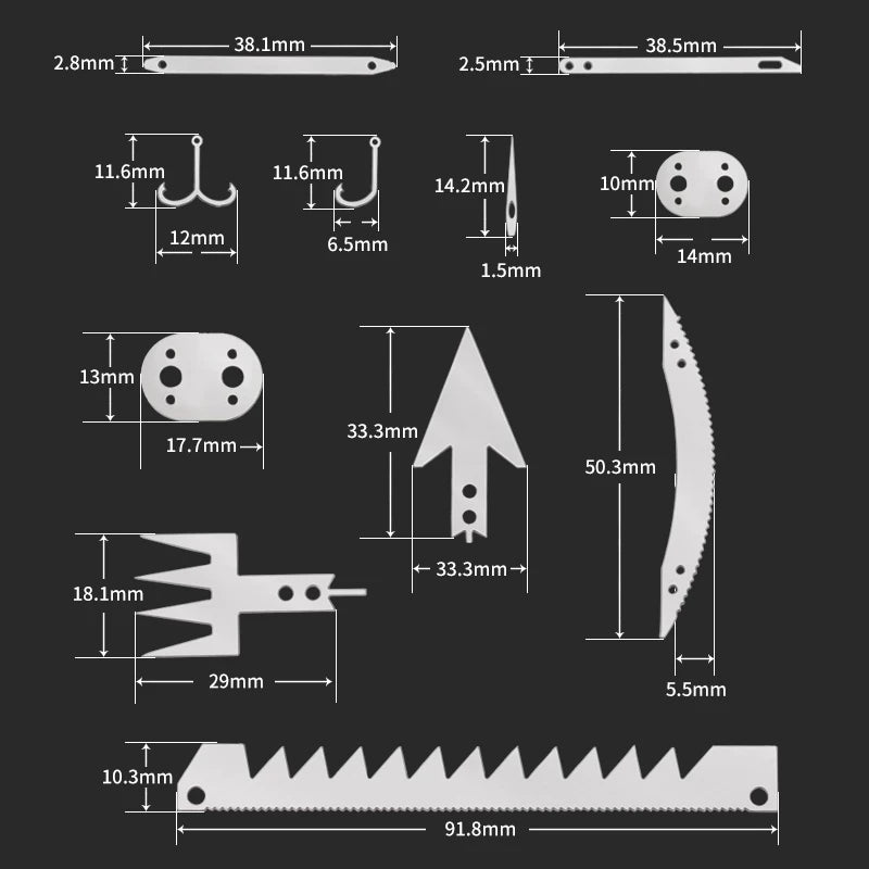 Multifunctional Survival Tools Fishing Gear Fish Hook Card Special Price Clearance Stainless Steel EDC Outdoor Survival Emergency Camping