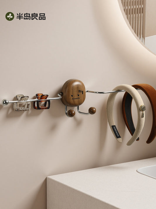 Scrunchie scrunchie bathroom suction cup walnut storage rack hairpin rubber band head rope hook jewelry hair rope hook