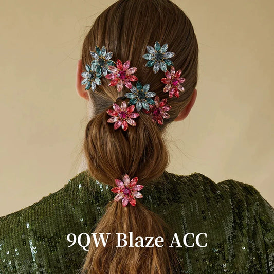 High-end crystal flower hairpin, duckbill clip, chuck, flower headdress, hair accessory, 2025 new bangs clip hairpin